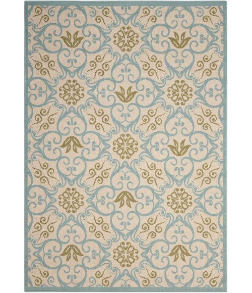 Nourison Caribbean Area Rug CRB02 Ivory/Blue