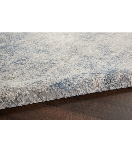 Nourison RUSTIC TEXTURES Area Rug Nourison Rustic Textures Area Rug RUS09-Ivory/Light Blue