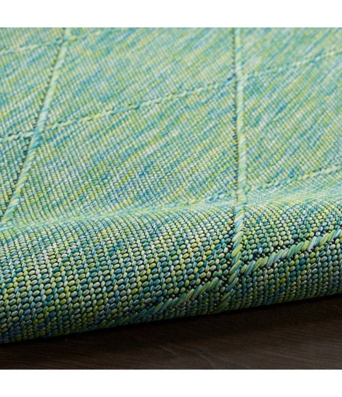 Nourison Washable Solutions Blue/Green WSL01 8 ft. Rect. Rug