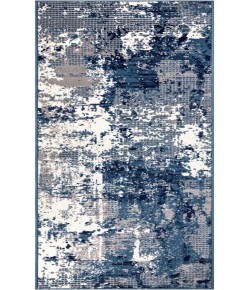 Nourison Grafix Navy Blue GRF38 2 ft. X 6 ft. Rectangle Rug
