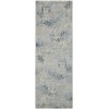 Nourison Somerset - St74 Silver Blue Area Rug 2 ft. 3 X 8 ft. Rectangle