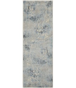 Nourison Somerset - St74 Silver Blue Area Rug 2 ft. 3 X 8 ft. Rectangle