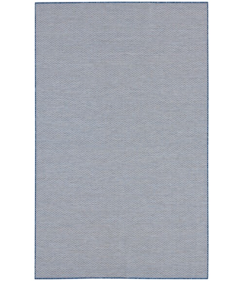 Nourison Courtyard Ivory Blue COU01 8 ft. Square Rug