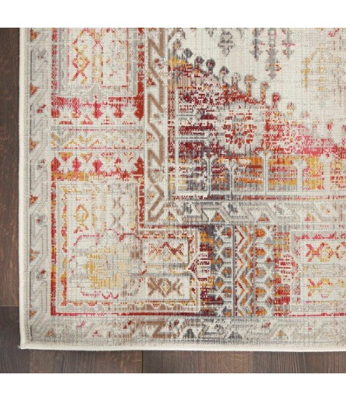 Vintage Kashan Area Rug Nourison Vintage Kashan Area Rug VKA08 Ivory Red 6' Round