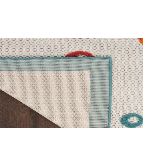 Nourison Aloha Teal Multi ALH27 7 ft. 10 in. X 10 ft. 6 in. Rectangle Rug