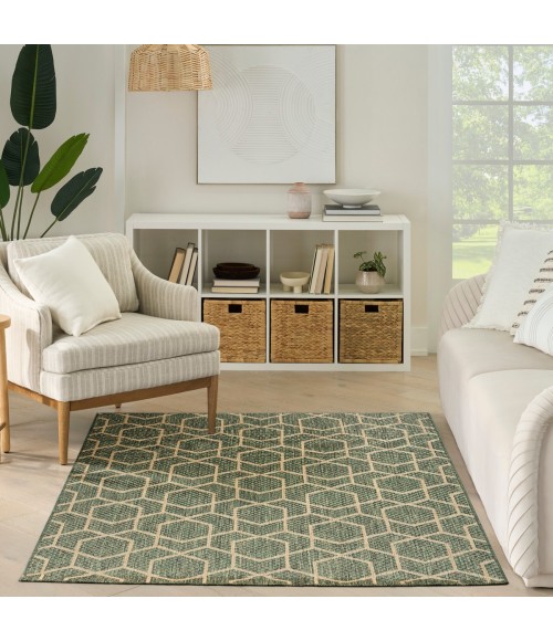 Nourison Horizon Indoor/Outdoor Green HOZ01 6 ft. X 9 ft. Rect. Rug