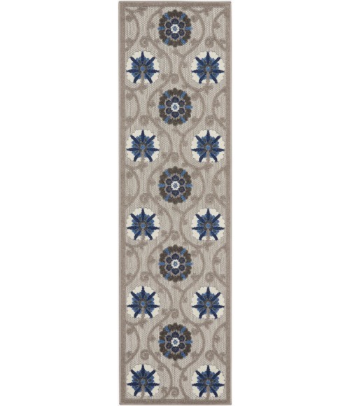 Nourison Aloha Runner Area Rug ALH19-Grey/Blue