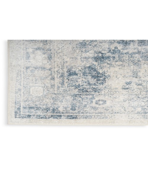 Nourison Astra Machine Washable Blue Ivory ASW11 2 ft. X 6 ft. Rectangle Rug