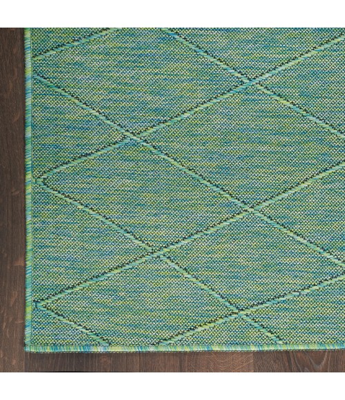 Nourison Washable Solutions Blue/Green WSL01 8 ft. Rect. Rug