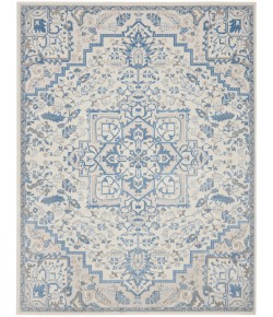 Nourison Elation - Etn10 Ivory Blue Area Rug 7 ft. 10 in. X 9 ft. 10 in. Rectangle