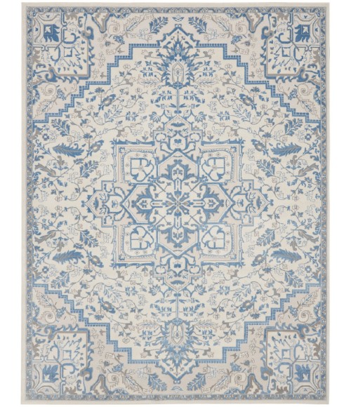 Elation Area Rug Nourison Elation Area Rug ETN10 Ivory Blue 7'10" x 9'10"