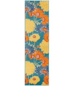 Nourison Allur - Alr06 Turquoise/Multicolor Area Rug 2 ft. 3 X 7 ft. 6 Rectangle