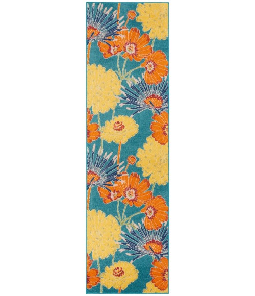 Nourison Allur Area Rug ALR06-Turquoise Multicolor