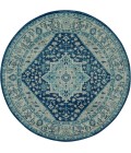 Nourison Tranquil Round Area Rug TRA06-Ivory/Navy
