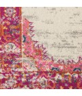 Nourison Passion Round Area Rug PSN03-Ivory/Fuchsia