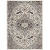 Nourison Elation - Etn09 Ivory Grey Area Rug 5 ft. 3 X 7 ft. 3 Rectangle