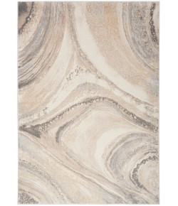 Nourison Brushstrokes - Bsk03 Cream Grey Area Rug 5 ft. 3 in. X 7 ft. 3 in. Rectangle