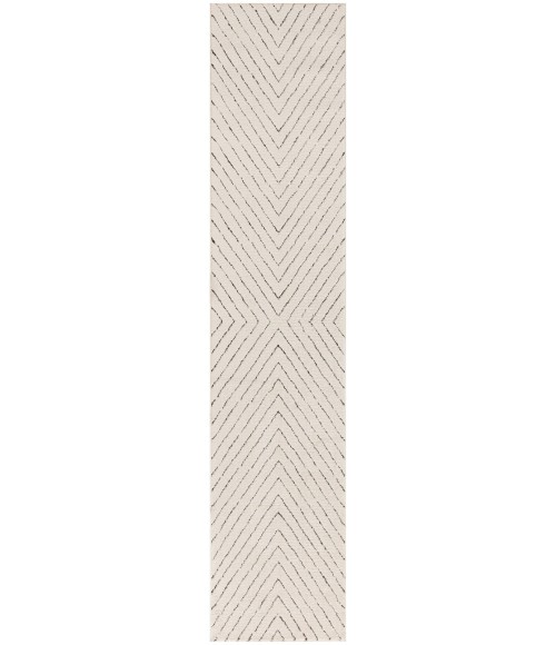Nourison Cozy Modern Ivory Black CMD01 2 ft. 2 in. X 10 ft. Rect. Rug
