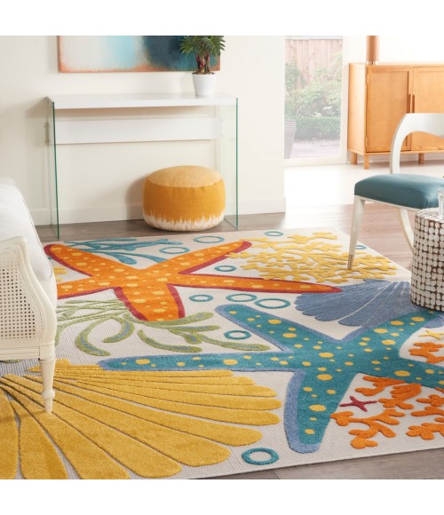 Aloha Area Rug Nourison Aloha Area Rug ALH24 Multicolor 12' x 15'