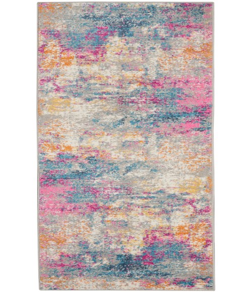 Nourison Passion Ivory Multicolor PSN36 2 ft. 2 in. X 12 ft. Rectangle Rug