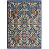 Nourison Allur - Alr03 Navy Multicolor Area Rug 3 ft. X 5 ft. Rectangle