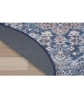 Nicole Curtis Machine Washable Series 1 Navy Ivory SR104 4 ft. Round Rug