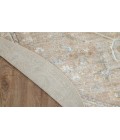 Nourison Astra Machine Washable Beige ASW12 5 ft. 3 in. Round Rug