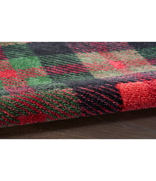 Nourison Accent Decor/Xmas Red Black Rug 188JP 2 ft. X 3 ft. Rectangle - Rugs Town Nourison Accent Decor/Xmas Red Black 188JP 2 ft. X 3 ft. Rectangle Rug