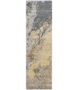 Nourison Silk Shadows 2ft. 3in. x 8ft. Beige Blue Modern Indoor Rug