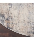 Nourison Rustic Textures Area Rug RUS01 Grey/Beige 5'3" x round