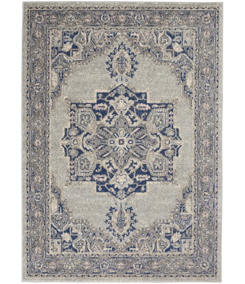 Nourison Tranquil Area Rug TRA14-Grey/Navy