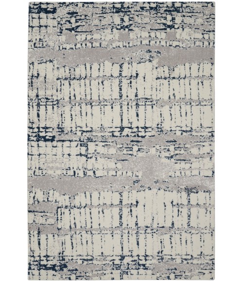 Nourison Twilight Area Rug TWI10 Ivory/Navy 5'6" x 8'