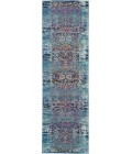 Nourison VINTAGE KASHAN Area Rug Nourison Vintage Kashan Runner Area Rug VKA02-Blue
