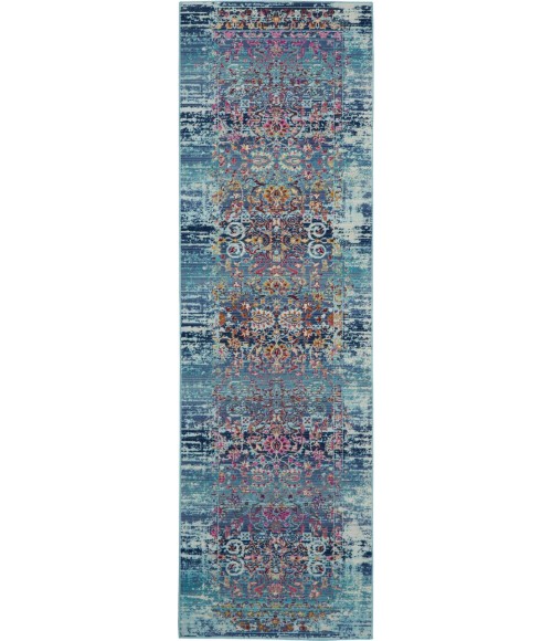 Nourison VINTAGE KASHAN Area Rug Nourison Vintage Kashan Runner Area Rug VKA02-Blue