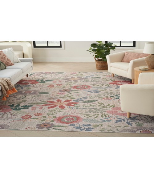 Nourison Nourison Washables Cream Multicolor Rug NWB06 5 ft. 2 in. X 7 ft. Rectangle - Rugs Town Nourison Nourison Washables Cream Multicolor NWB06 5 ft. 2 in. X 7 ft. Rectangle Rug