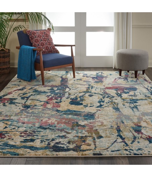Nourison Fusion Area Rug FSS10-Cream/Multicolor