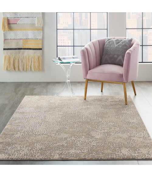 Nourison MA90 UPTOWN Area Rug Michael Amini MA90 Uptown Area Rug UPT02-Beige/Grey