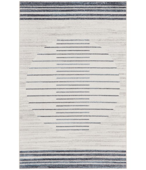 Nourison Astra Machine Washable Area Rug ASW04 Ivory Blue
