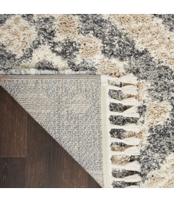 Nourison Oslo Shag Grey/Ivory OSL02 5 ft. X 8 ft. Rect. Rug