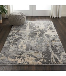 Nourison Fusion - Fss10 Grey Area Rug 4 ft. X 6 ft. Rectangle