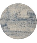 Nourison Rustic Textures Area Rug RUS10 Ivory Blue 5'3" Round
