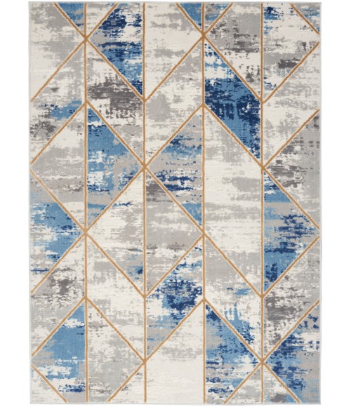 Nourison Elation Area Rug ETN12 Grey/Multi 5'3" x 7'3"