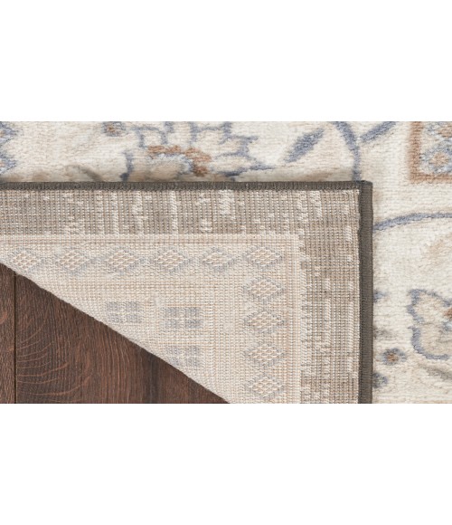 Nourison Serenity Home Ivory Grey Blue Rug SRH02 9 ft. X 12 ft. Rectangle - Rugs Town Nourison Serenity Home Ivory Grey Blue SRH02 9 ft. X 12 ft. Rectangle Rug