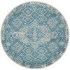 Nourison Tranquil(Traql) - Tra13 Light Blue Ivory Area Rug 4 ft. Round