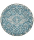 Nourison Tranquil Area Rug TRA13 Lt.Blue/Ivory 4' Round