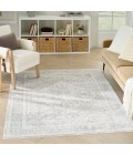 Nourison Astra Machine Washable Light Grey ASW11 6 ft. 7 in. X 9 ft. Rect. Rug