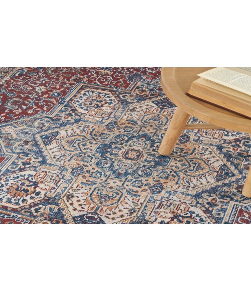 Nourison Vintage Home Red Blue VNH01 5 ft. X 7 ft. Rectangle Rug