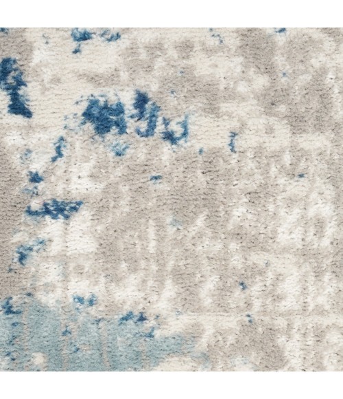 Nourison Quarry Ivory Grey Blue QUA01 12 ft. X 15 ft. Rect. Rug