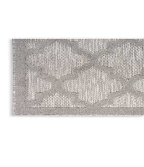 Nourison Easy Care Silver Grey NES01 2 ft. X 6 ft. Rectangle Rug
