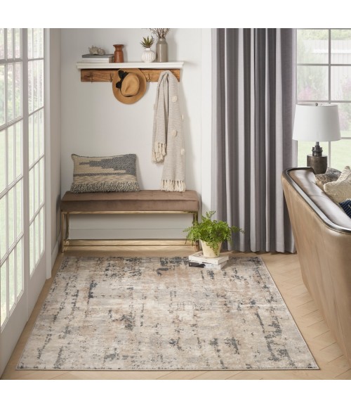 Nourison Quarry Beige Grey QUA01 4 ft. X 6 ft. Rect. Rug